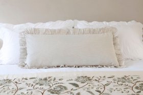 French Bedroom_Ruffles & Lines Long Lumbar Cushion_£80