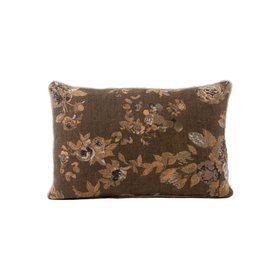 French Bedroom_Autumn Nook Brown Floral Cushion_£48