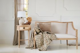 French Bedroom_Velvet Cushion in Oatmeal_£45