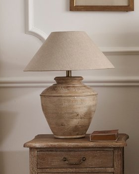French Bedroom_Autumn Moments Wooden Table Lamp_£245