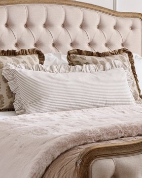 French Bedroom_Ruffles & Lines Long Lumbar Cushion_£80