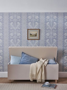 Mélange Linen Cushion in Nordic Sky Blue