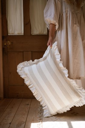 French Bedroom_Brighton Pavilion Boudoir Cushion In Oat_£65