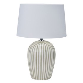 French Bedroom_Margot Stripe Lamp in Sage Green_£95