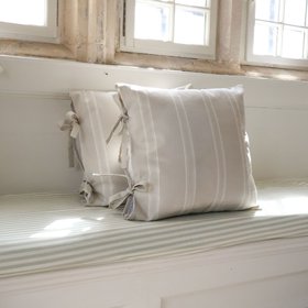 French Bedroom_Odette Oatmeal Square Cushion Cover, Pair_£60
