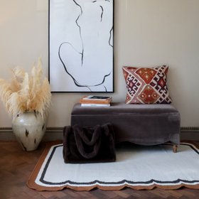 French Bedroom_Fireside Hazelnut Wiggles & Waves Rug_£140