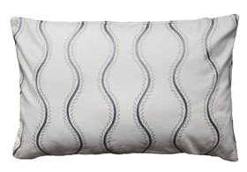 French Bedroom_Embroidered Waves Blue Boudoir Cushion_£60