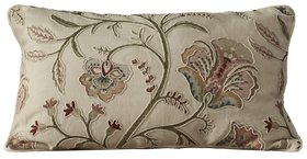French Bedroom_Pressed Flowers Embroidered Cushion in Antoinette’s Pastels_£60