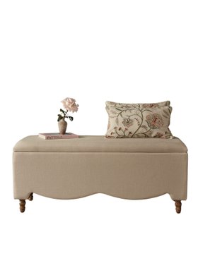 French Bedroom_Love Story Storage Ottoman in Oatmeal Linen_£575