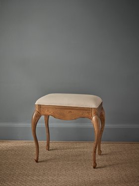 French Bedroom_Love Story Linen Dressing Stool_£295