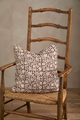 French Bedroom_Jaipur Terracotta Handblocked Cushion_£34