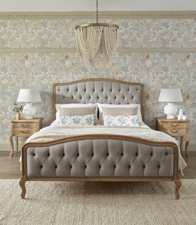 French Romance_French Romance Grey Linen Upholstered Bed_£1395
