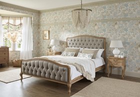 French Romance_French Romance Grey Linen Upholstered Bed_£1395