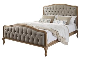 French Romance_French Romance Grey Linen Upholstered Bed_£1395
