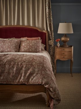 French Bedroom_Sonsie Linen Cushion in Terracotta_£45