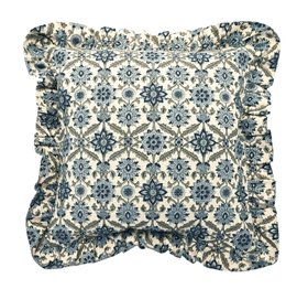 French Bedroom_Indigo Meadow Square Cushion_£36