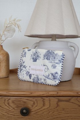 French Bedroom_French Toile Makeup Clutch_£24