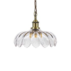 French Bedroom_Organic Flora Clear Glass Pendant Light_£124