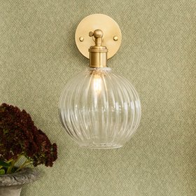 French Bedroom_Henley Fluted Glass Globe Wall Light_£76