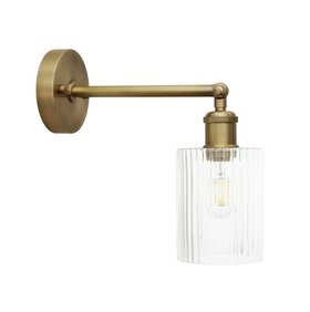 French Bedroom_Henley Cylinde Petite Ribbed Glass Wall Light_£78