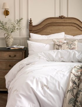 French Bedroom_Bow Embroidery Bed Linen Set_£85