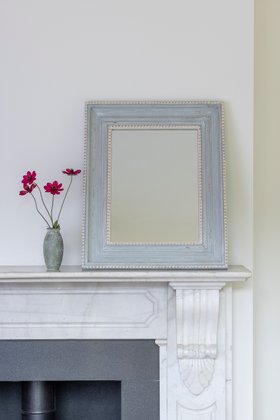 French Bedroom_Pair of Frenchie Square Blue Grey Wall Mirrors_£160