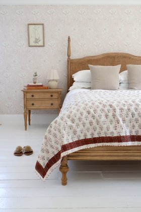 French Bedroom_Berry Blooms Large Kantha Throw_£98