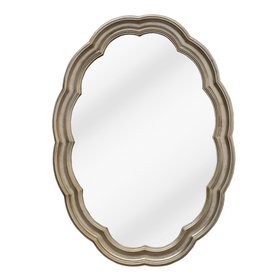 French_Bedroom_Scalloped Silver Wall Mirror_£260
