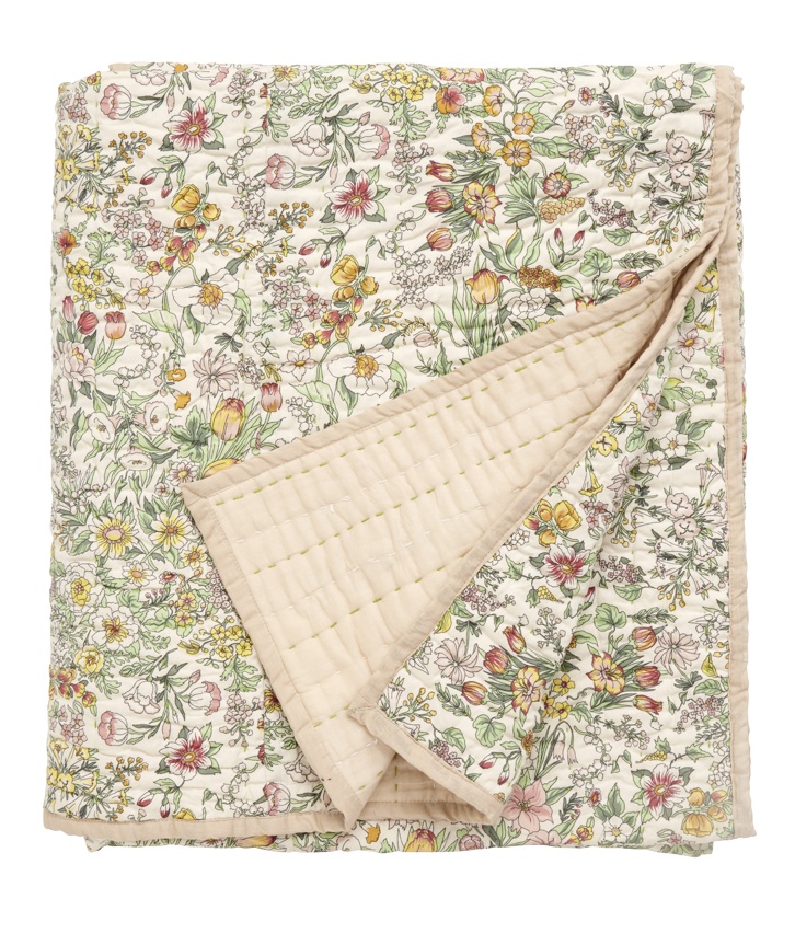 French Bedroom_Wildflower Quilted Bedspread_£150
