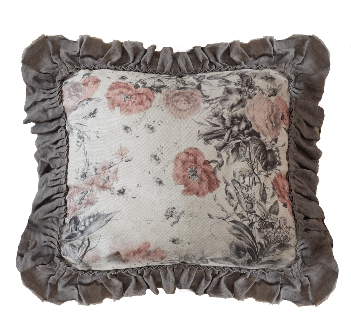 French Bedroom_Rosa Divina Ruffled Cushion Cover_£45
