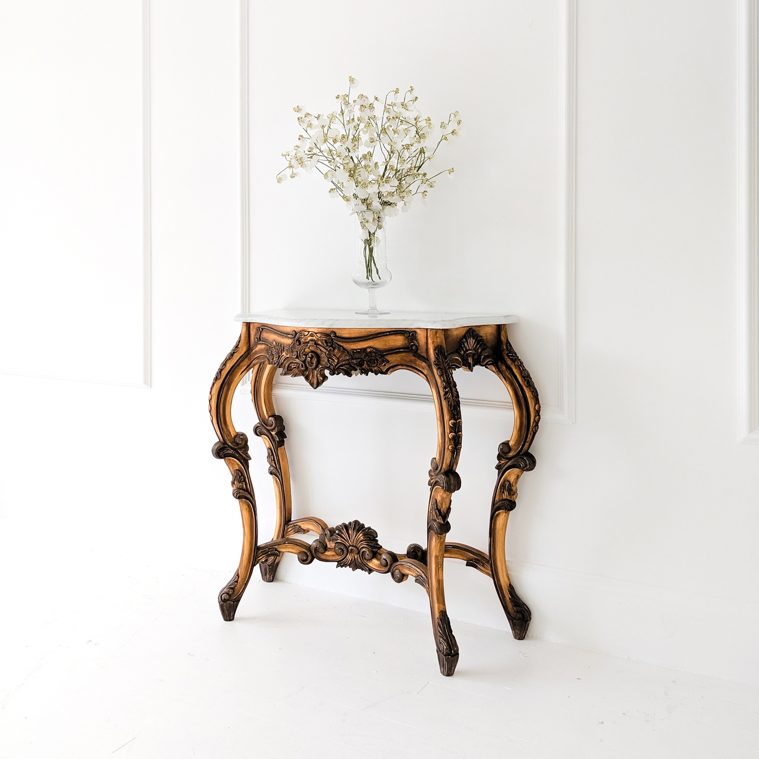 French Bedroom_Palais de Versailles Gold Console Table (Small)_£720