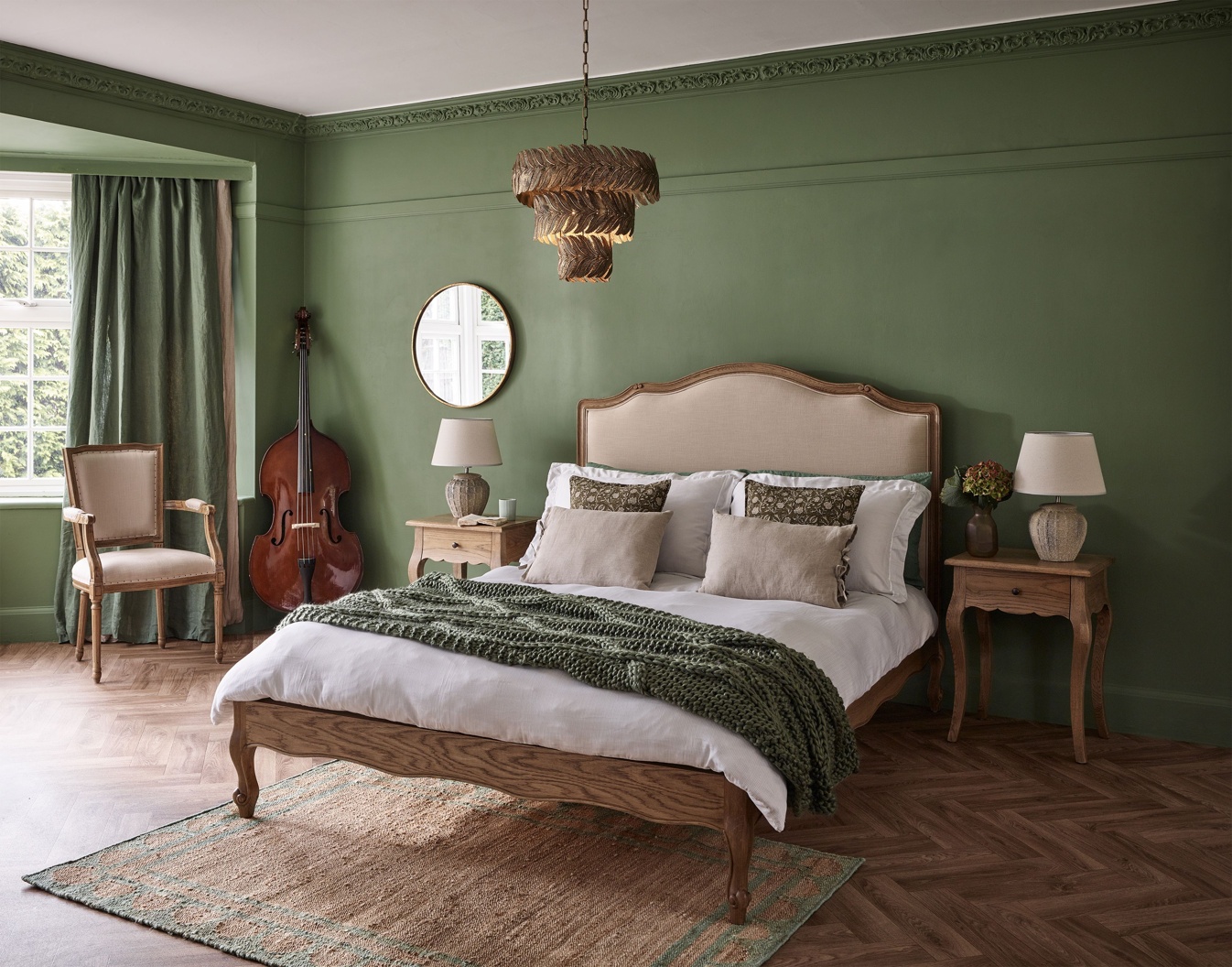 French Bedroom_Love Story Natural Linen Upholstered Bed_£1295