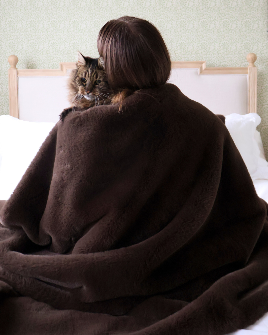 French Bedroom_Cosy Cosset Brown Faux Fur Blanket_£120