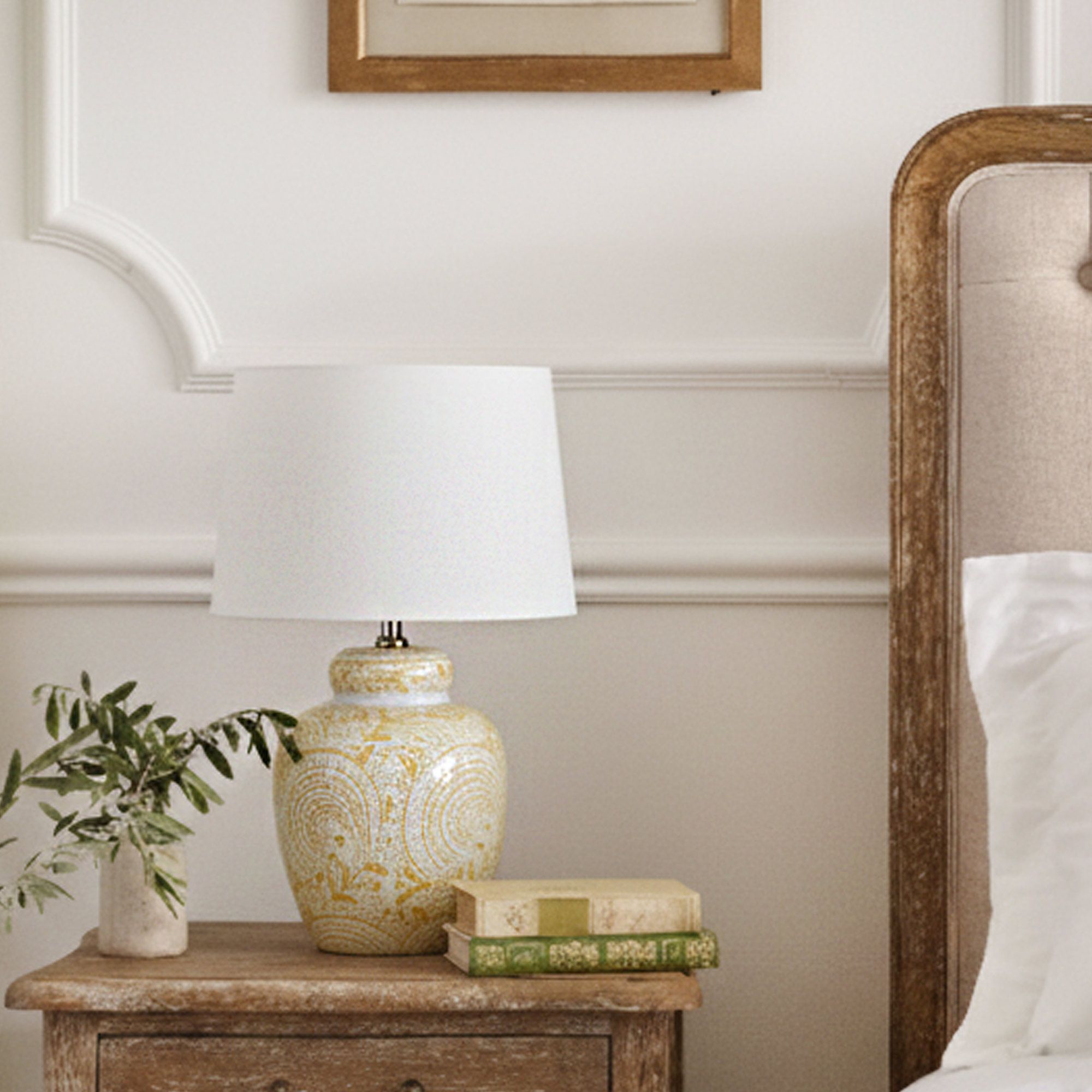 French Bedroom_Sunwashed Ochre Table Lamp_£145
