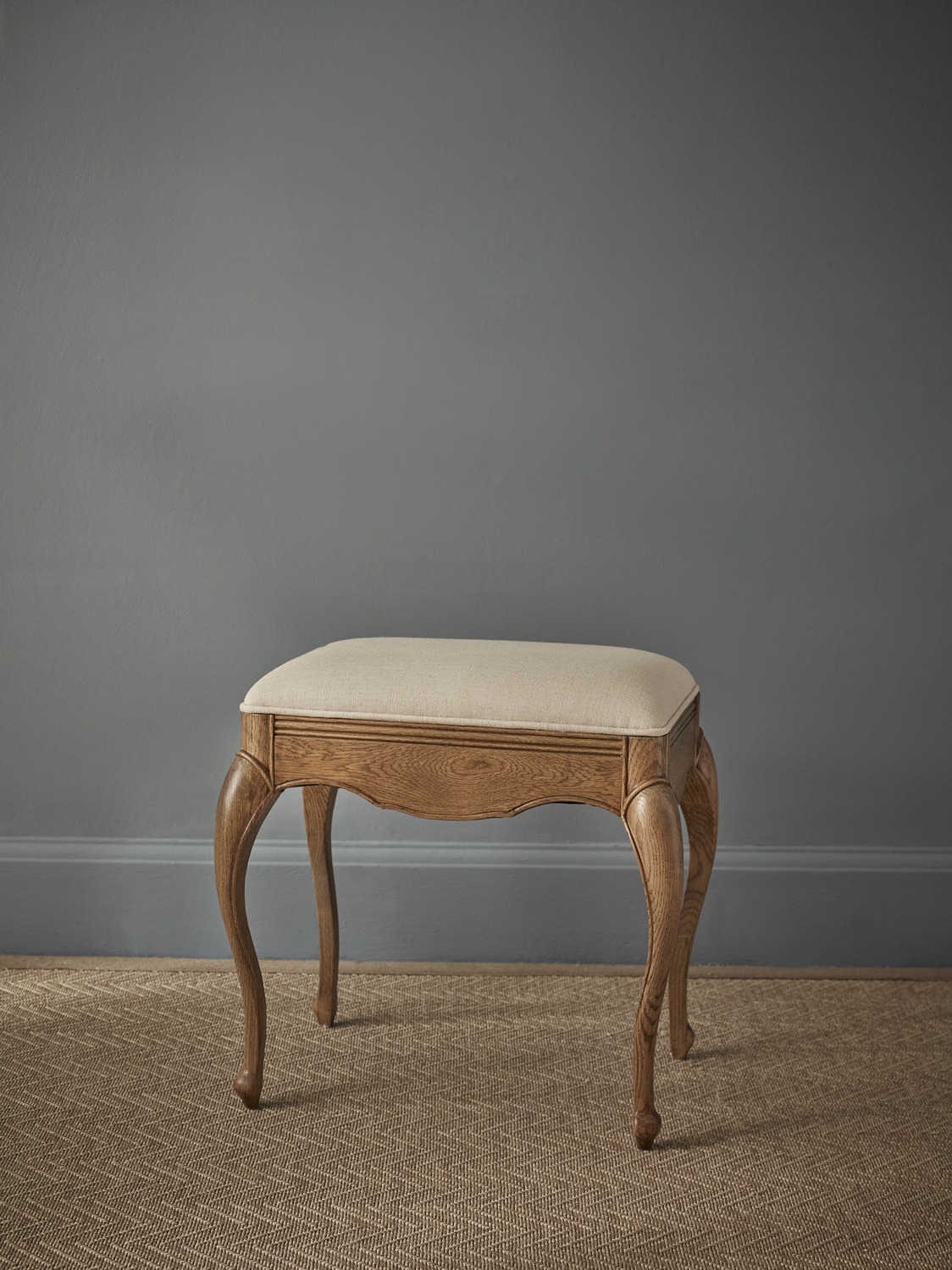 French Bedroom_Love Story Linen Dressing Stool_£295