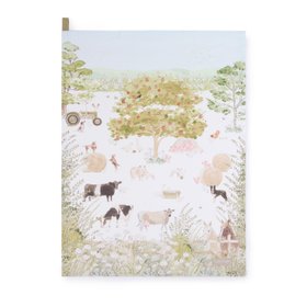 Farm Friends Scene Tea Towel