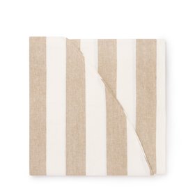 Witham Sand Stripe Round Linen Tablecloth