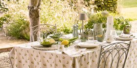 Lemons Linen Tablecloth