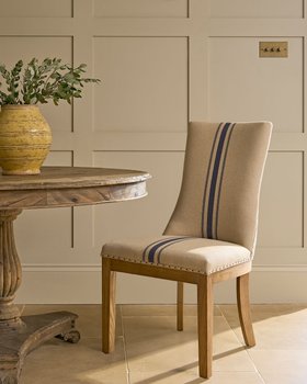 Holkham Navy Stripe Dining Chair