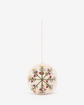 Snowflake Snowball Felt Bauble