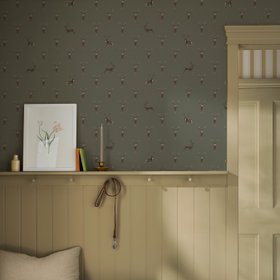 Highland Stag Wallpaper - Charcoal