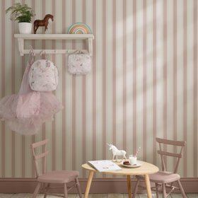 Oundle Stripe Wallpaper - Cottesmore Blush