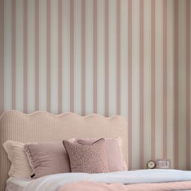 Oundle Stripe Wallpaper - Cottesmore Blush