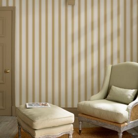 Oundle Stripe Wallpaper - Warm Honey