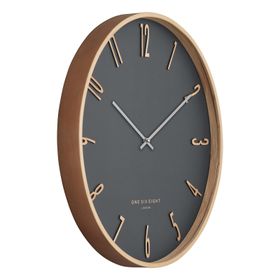 One Six Eight London Callum wall clock charcoal grey, 41cm, silent sweep quartz movement