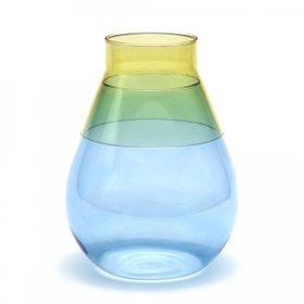 Peleg Design TwoTone Glass Vase (Blue/Yellow)