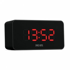 Newgate Space Hotel Hypertron Alarm Clock, black/red LED