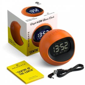 Newgate "Centre of the Earth" LCD Alarm Clock – Pumpkin Orange