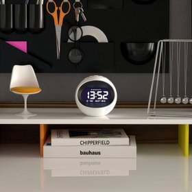 Newgate "Centre of the Earth" LCD Alarm Clock – White