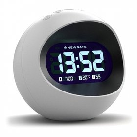 Newgate "Centre of the Earth" LCD Alarm Clock – White